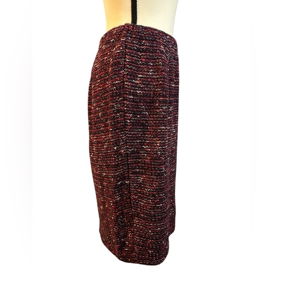 J. Jill Burgundy and Multicolor Knit Skirt - Picture 6 of 7